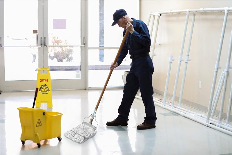 ILOT 59" Mop Spring Commercial Grade Mop Handle Pack of 2 Industrial Strength Wooden Handle Wet Mops for Floor Cleaning Heavy Duty (Mop Heads Not Included) - Image 5